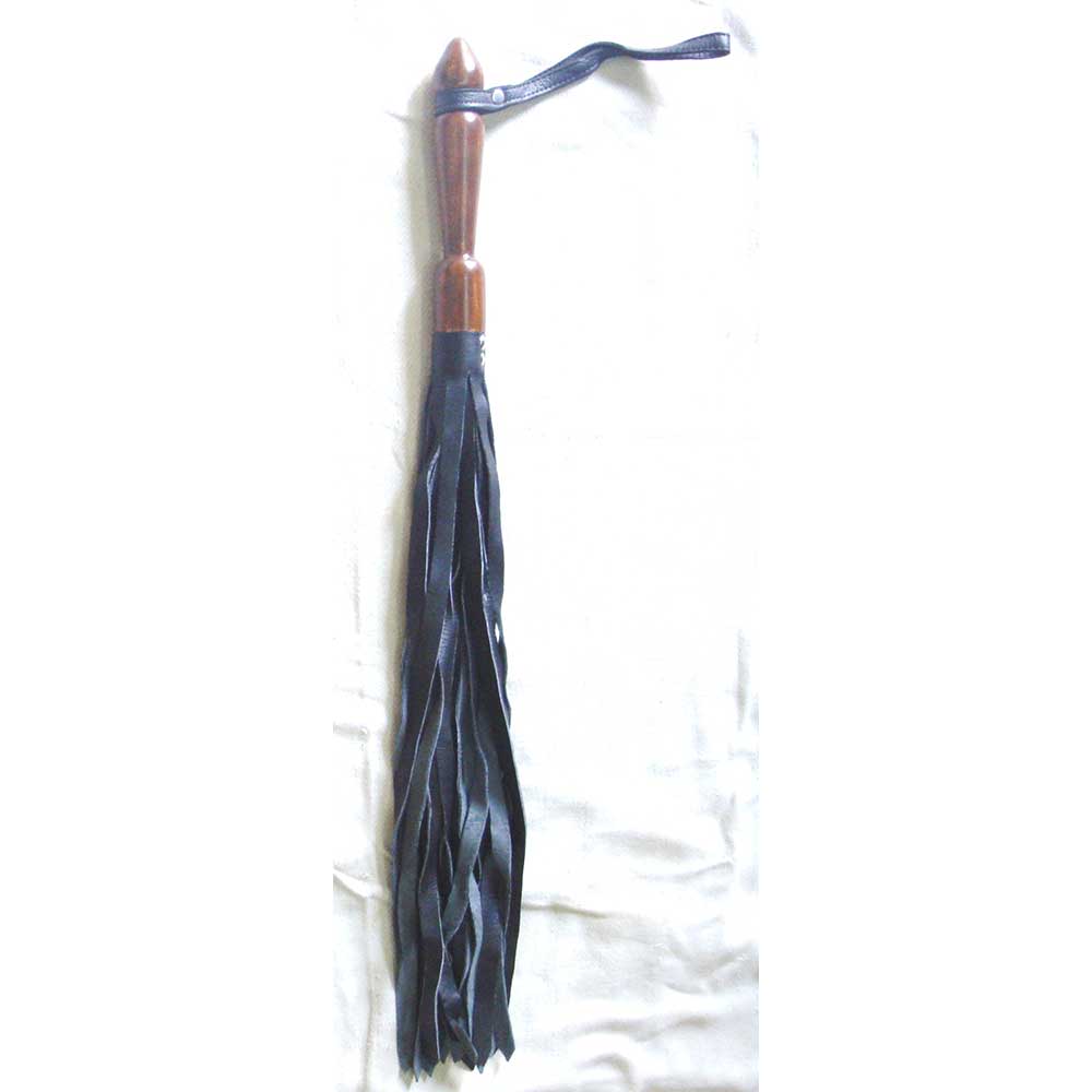 Wooden Handle Leather Flogger