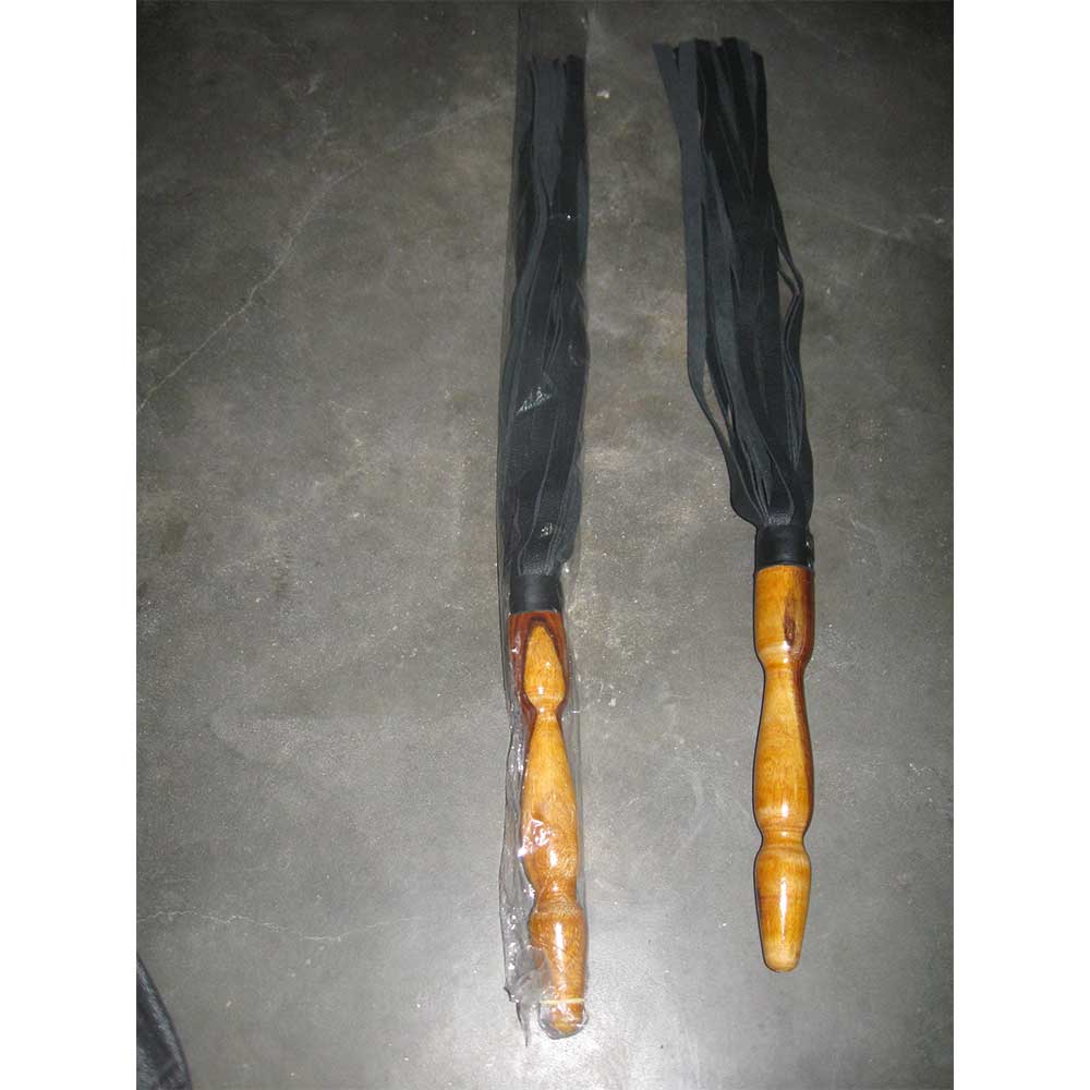 Wooden Handle Leather Flogger