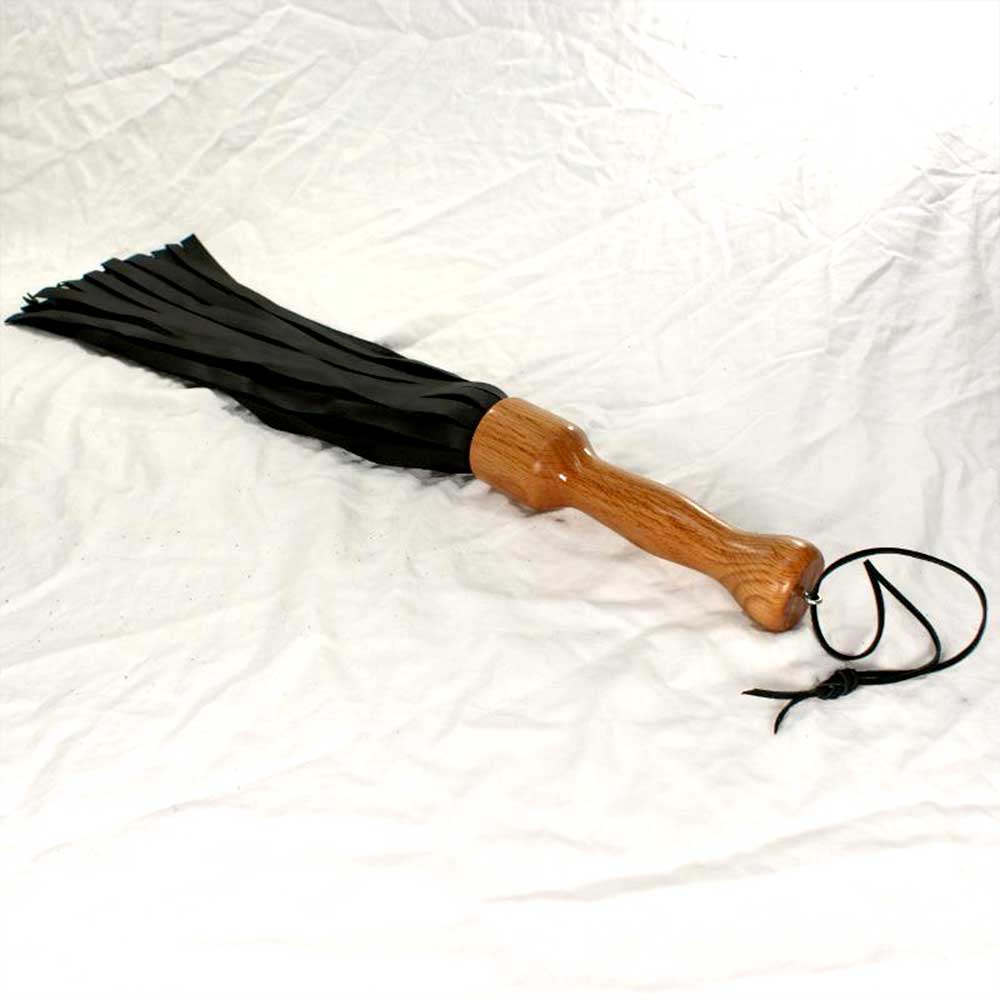 Wooden Handle Leather Flogger
