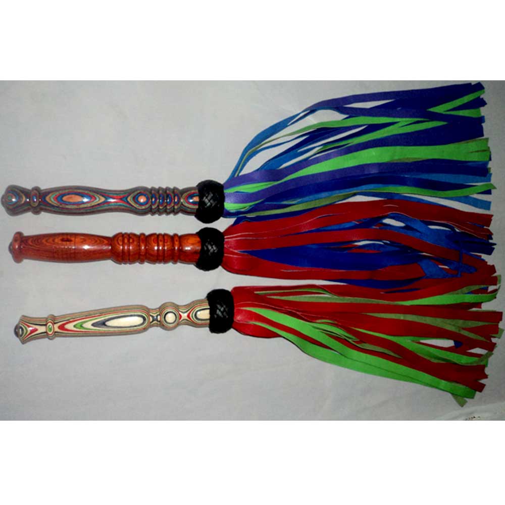 Wooden Handle Leather Flogger